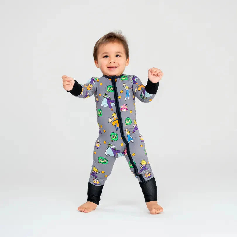 baby_bias Kids 2 Way Zip Baby Romper - Grey - Little Bipsy