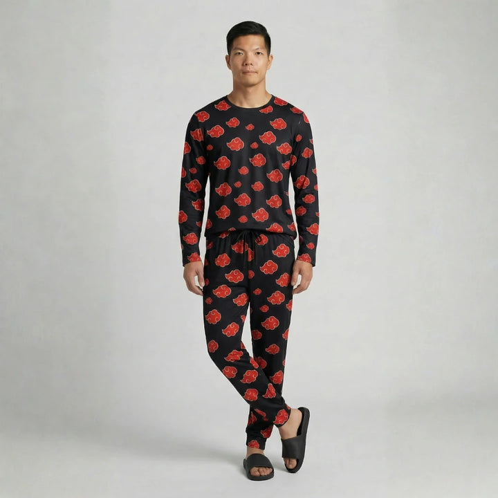 Classic Akatsuki Men's Long Pajama Set