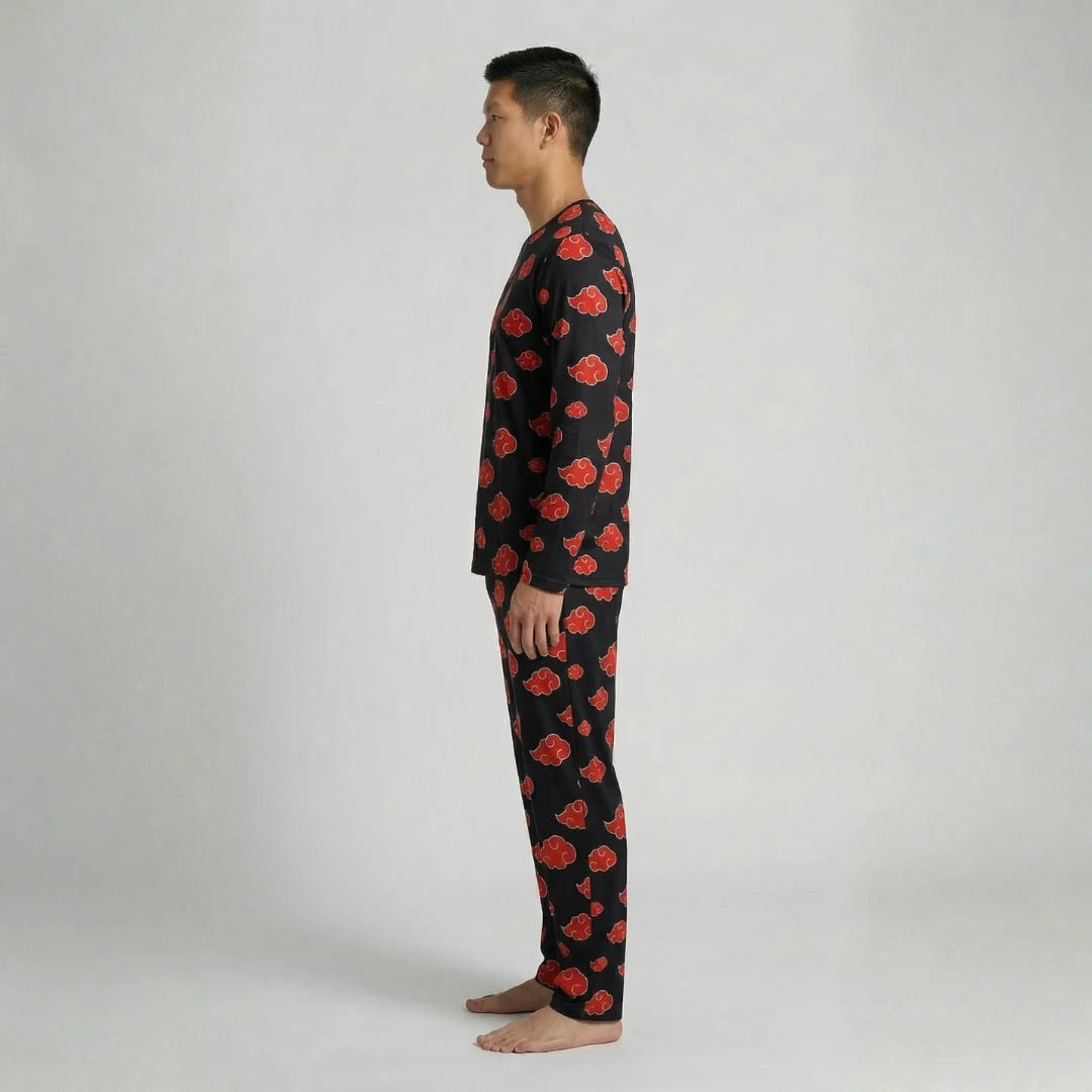 Classic Akatsuki Men's Long Pajama Set